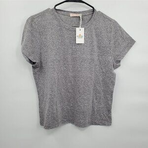 Marine Layer Pima Tissue Baby Tee Shirt Top Women Size Medium NWT Heather Grey